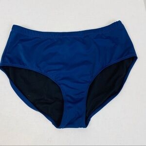 Swimsuits For All Blue High Waisted Bikini Bottoms Size 22
